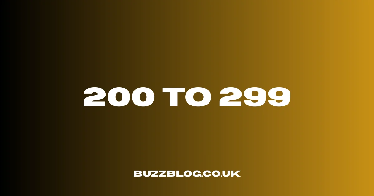 200 to 299