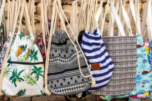 Printed drawstring bags